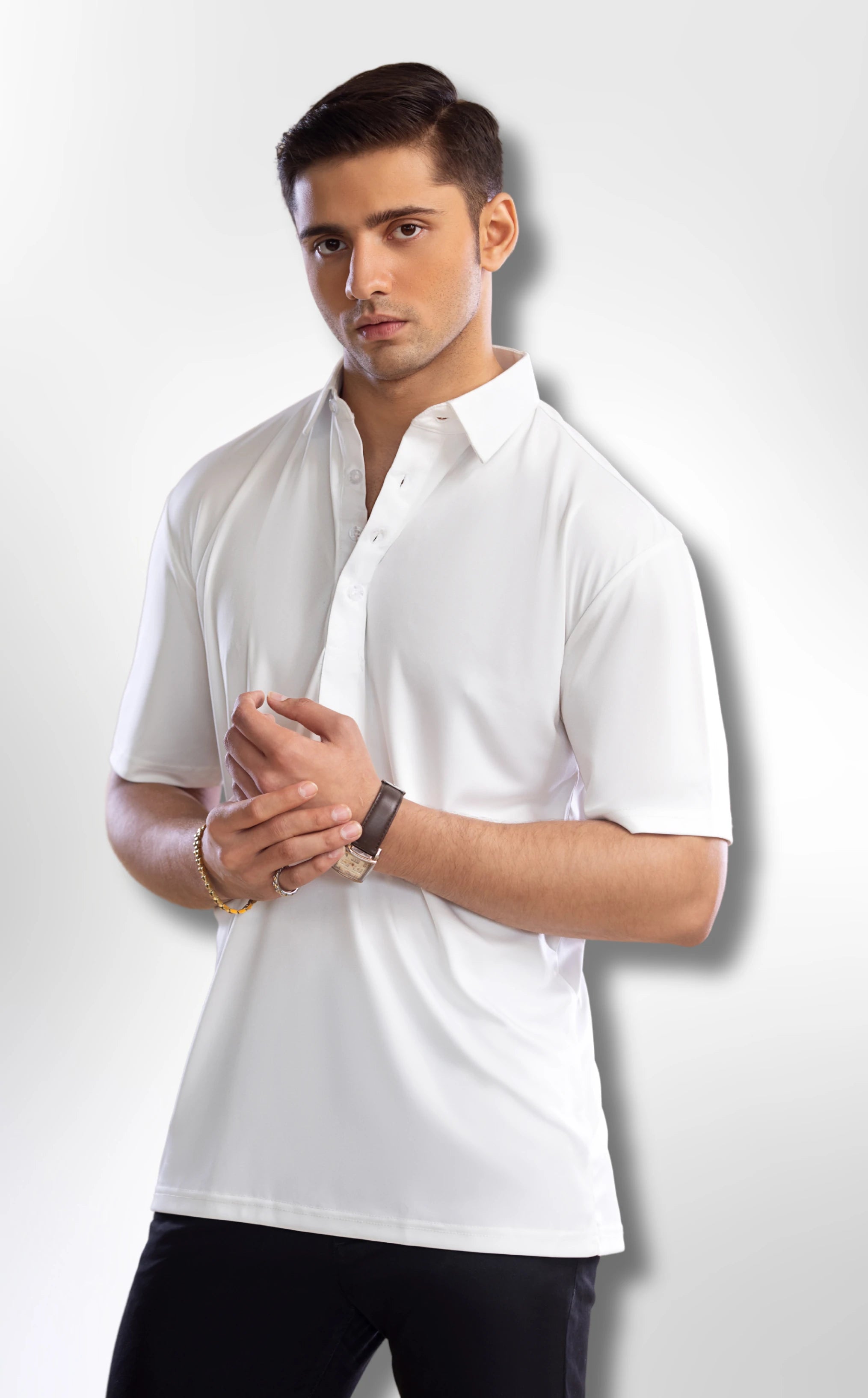 Dressy Polo - Oxford Spread Collar White