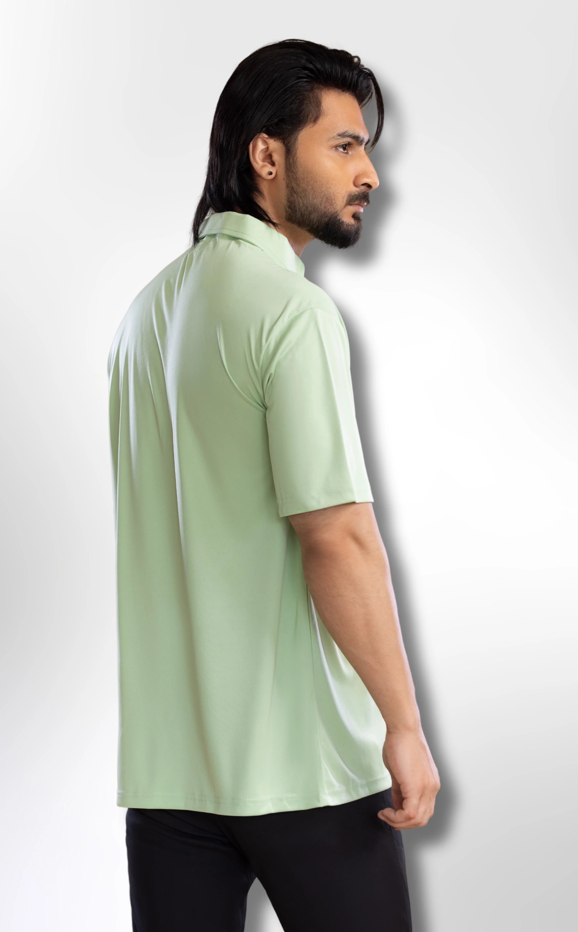 Oxford Spread Collar in Light Green