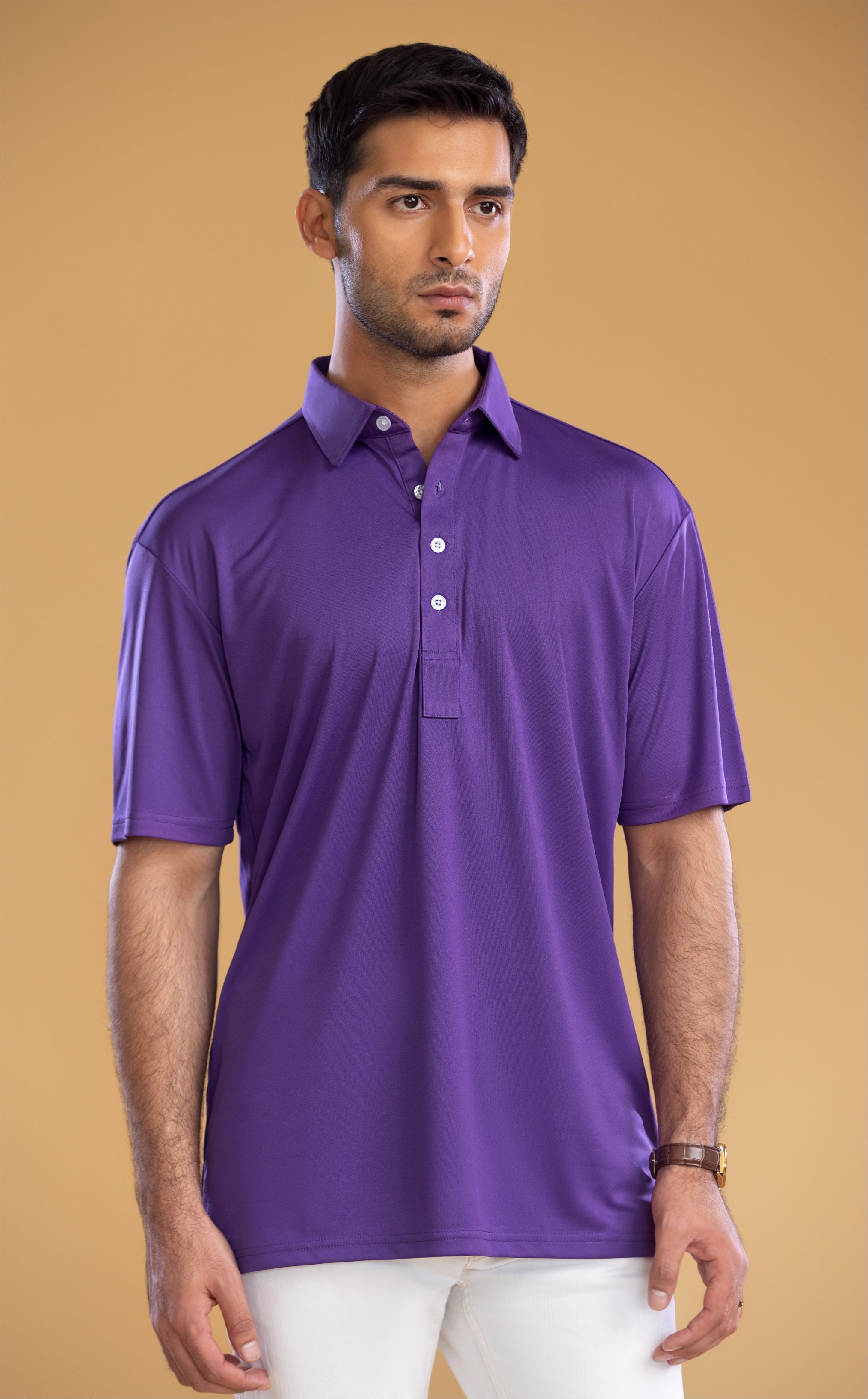 Dressy Polo Oxford Spread Collar Indigo Purple