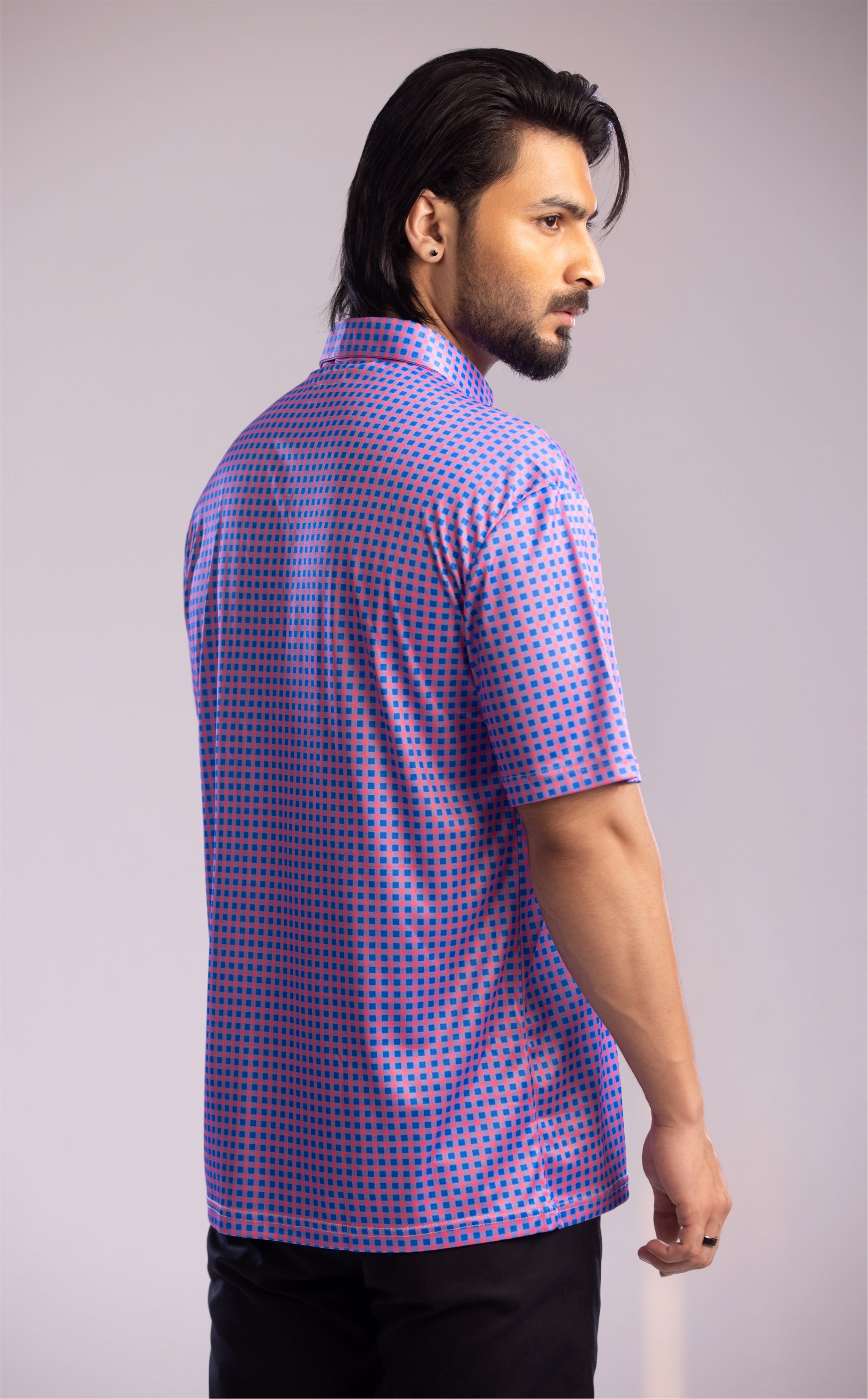 Dressy Polo Red and Blue Gingham