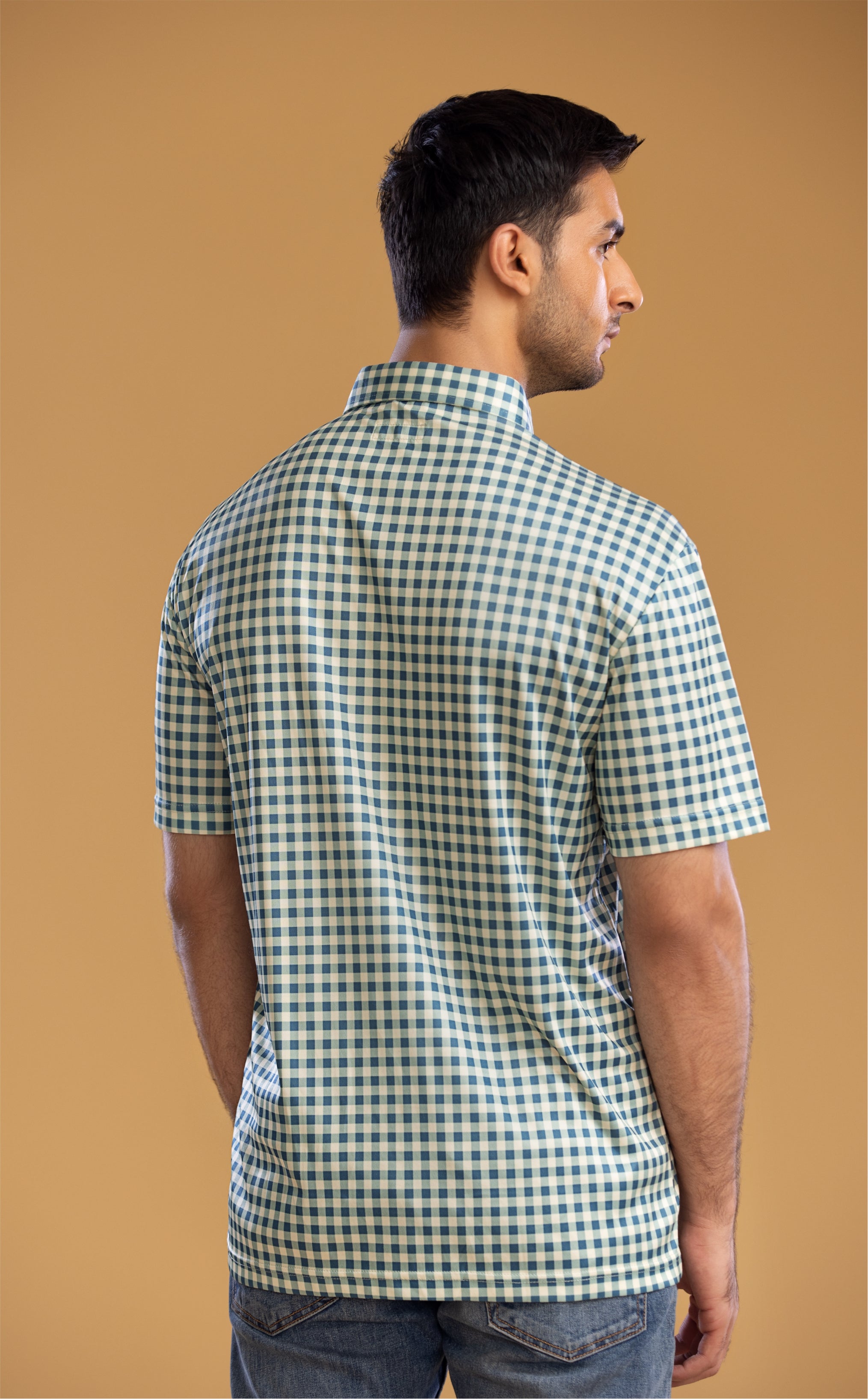 Dressy Polo Green and Brown Gingham