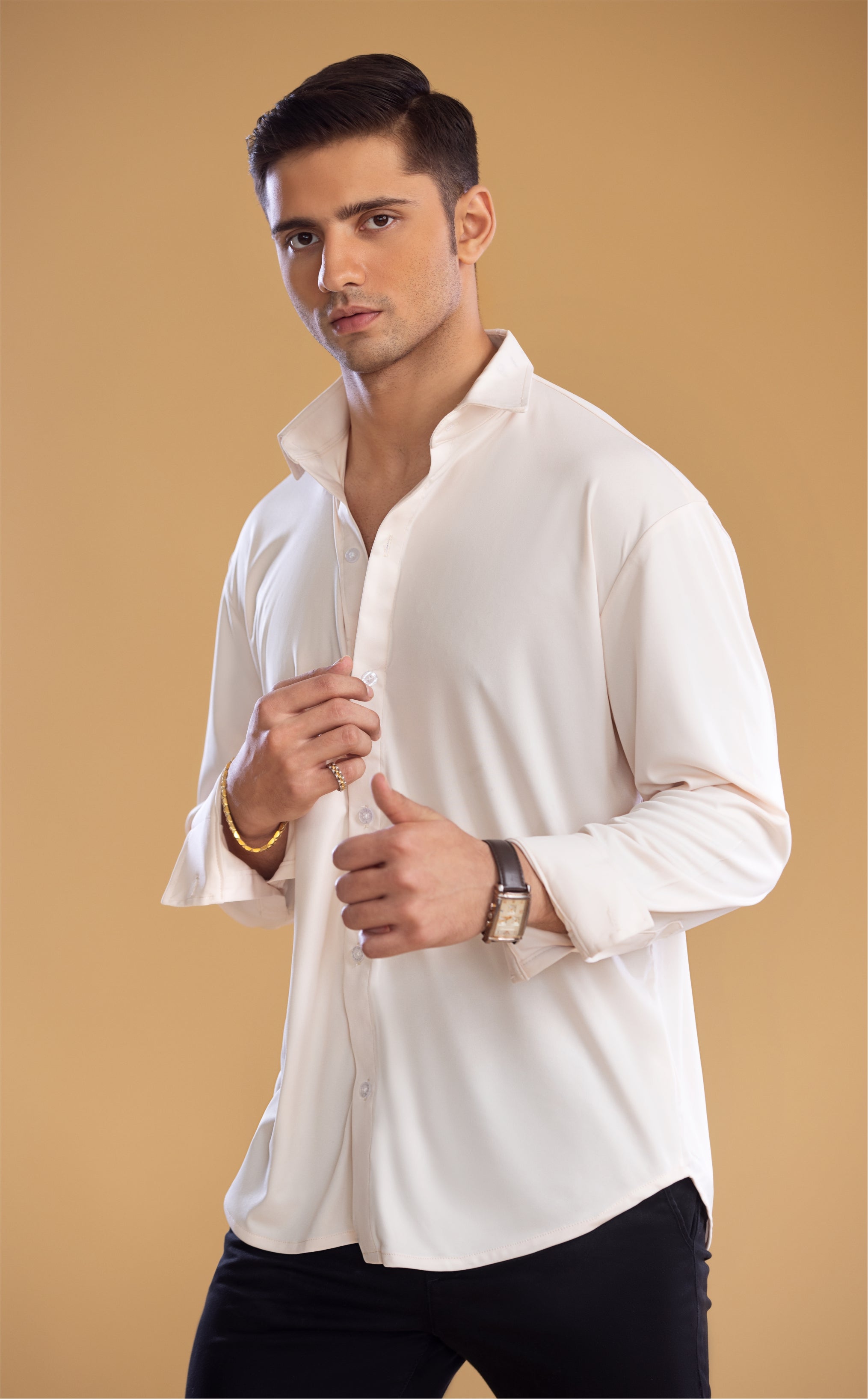 White long sleeve shirts for men