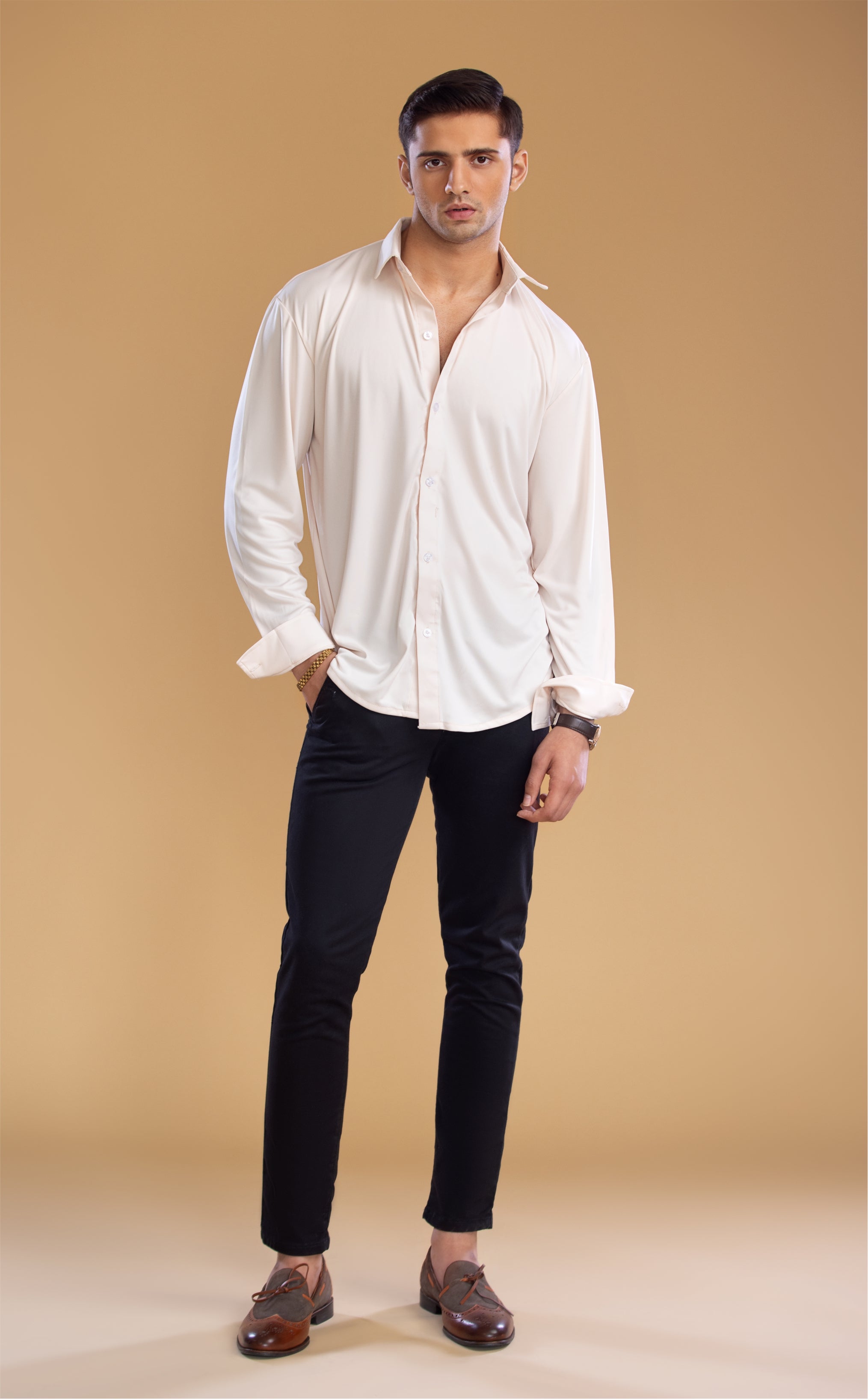 White long sleeve shirts for men