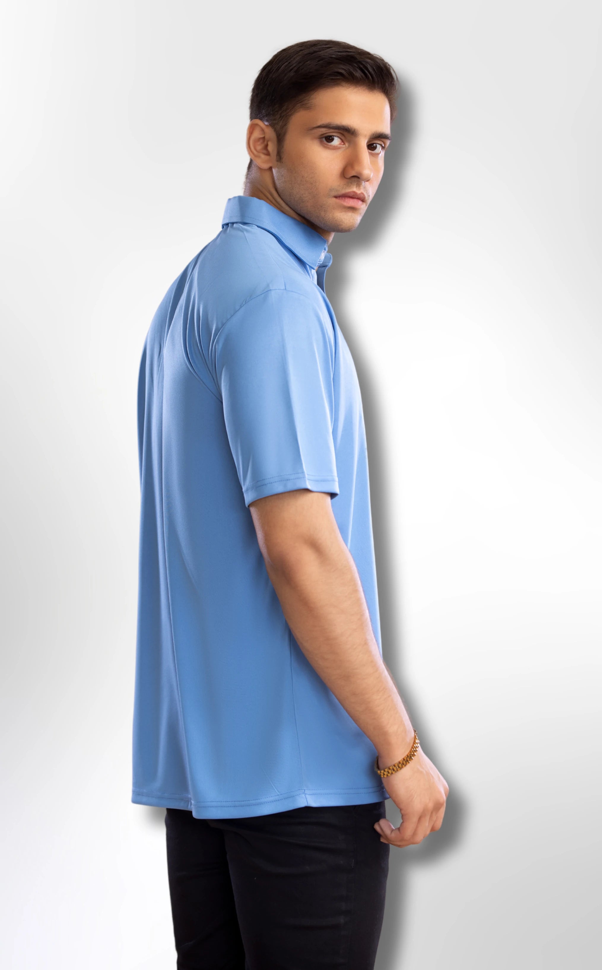 Dressy Polo - Oxford Spread Collar in French Blue