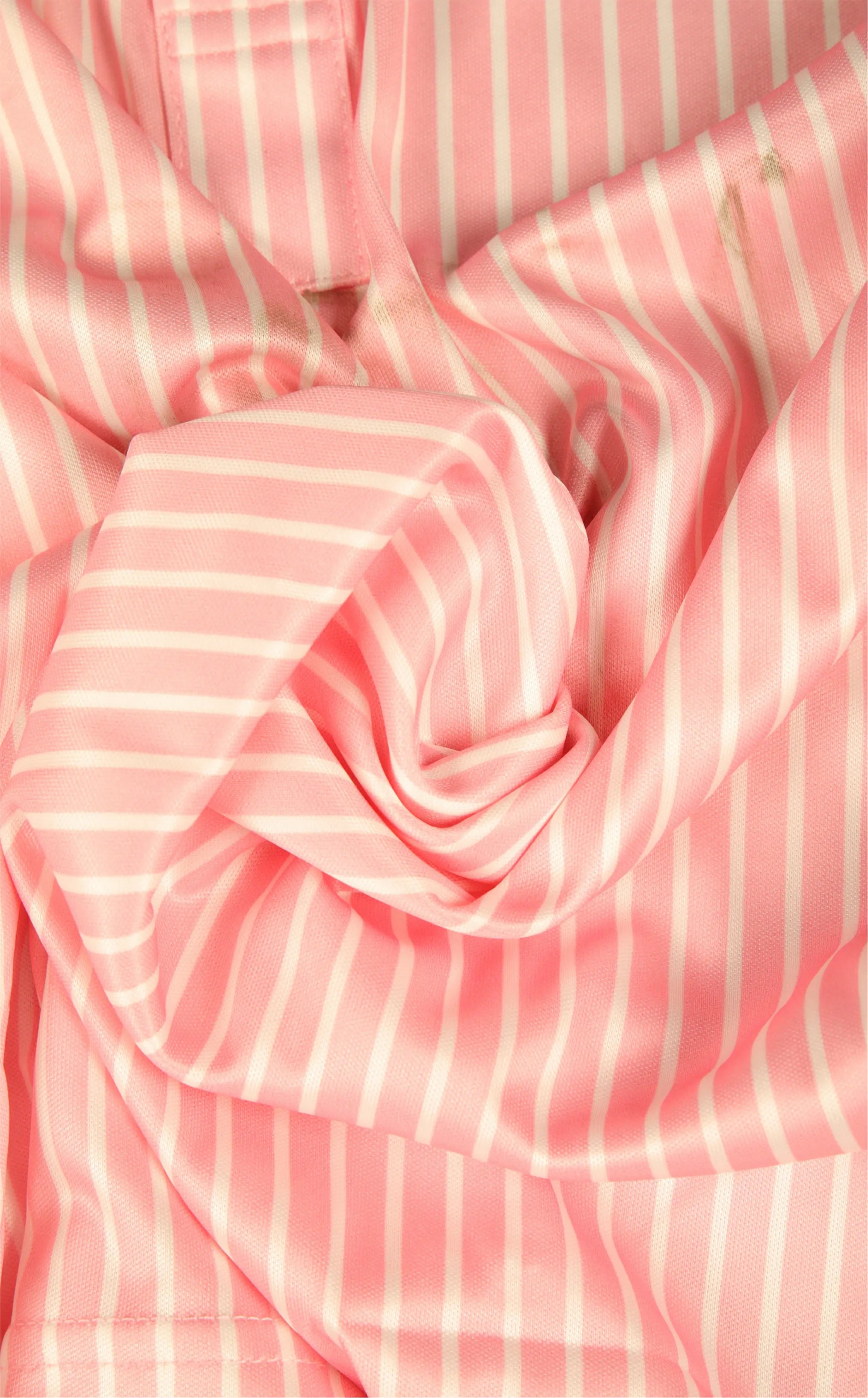 Semi-Spread Collar Rising Pink with White Stripe