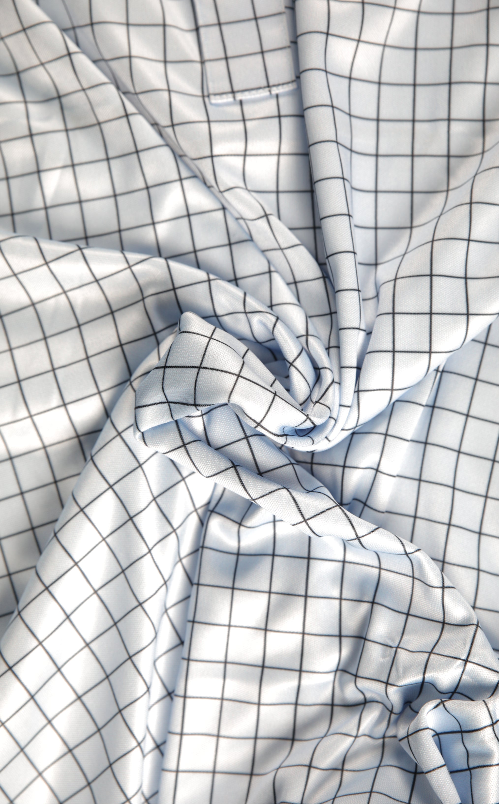 The Dressy Polo Semi-Spread Collar Village Blue Check